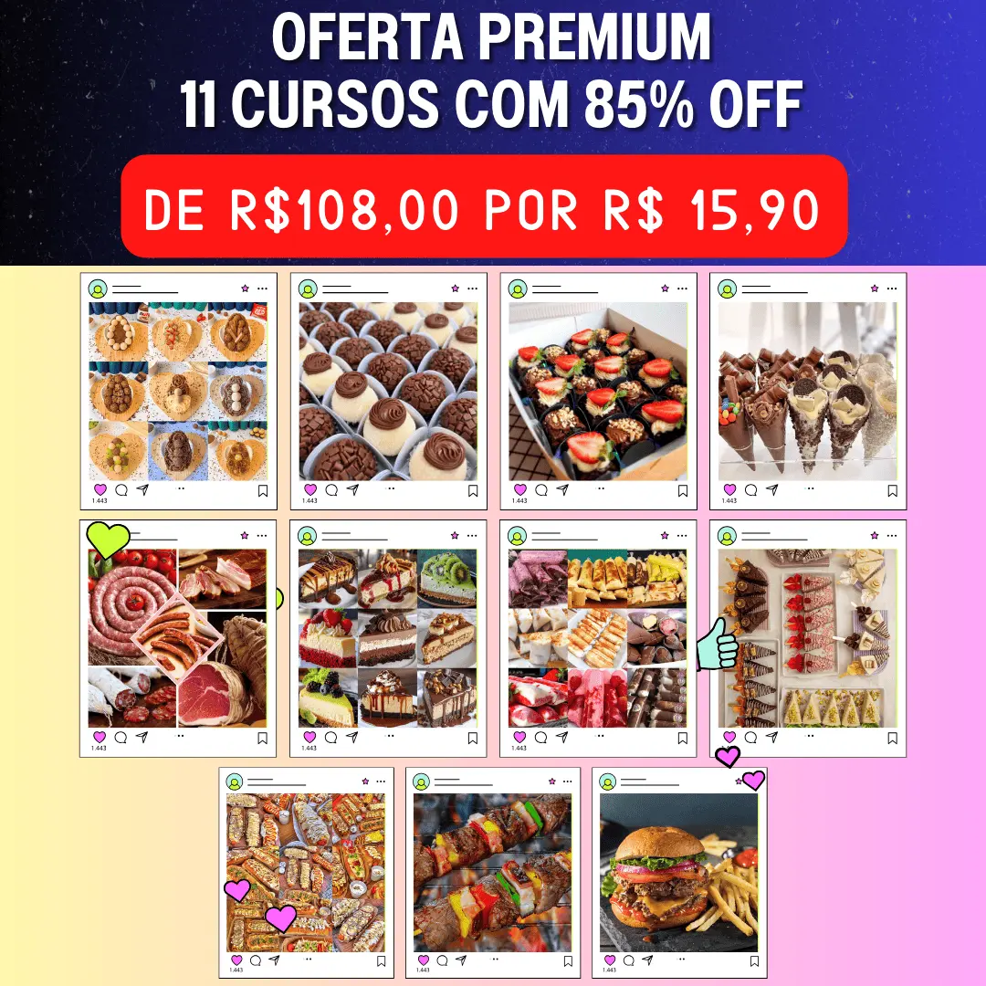Pacote com 11 cursos